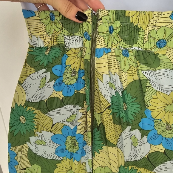 NWOT Collectif Bright & Beautiful Tropical Retro Kim Wide Leg Pants - Picture 10 of 12